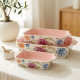 Floral Porcelain Casserole Set 3 Pcs